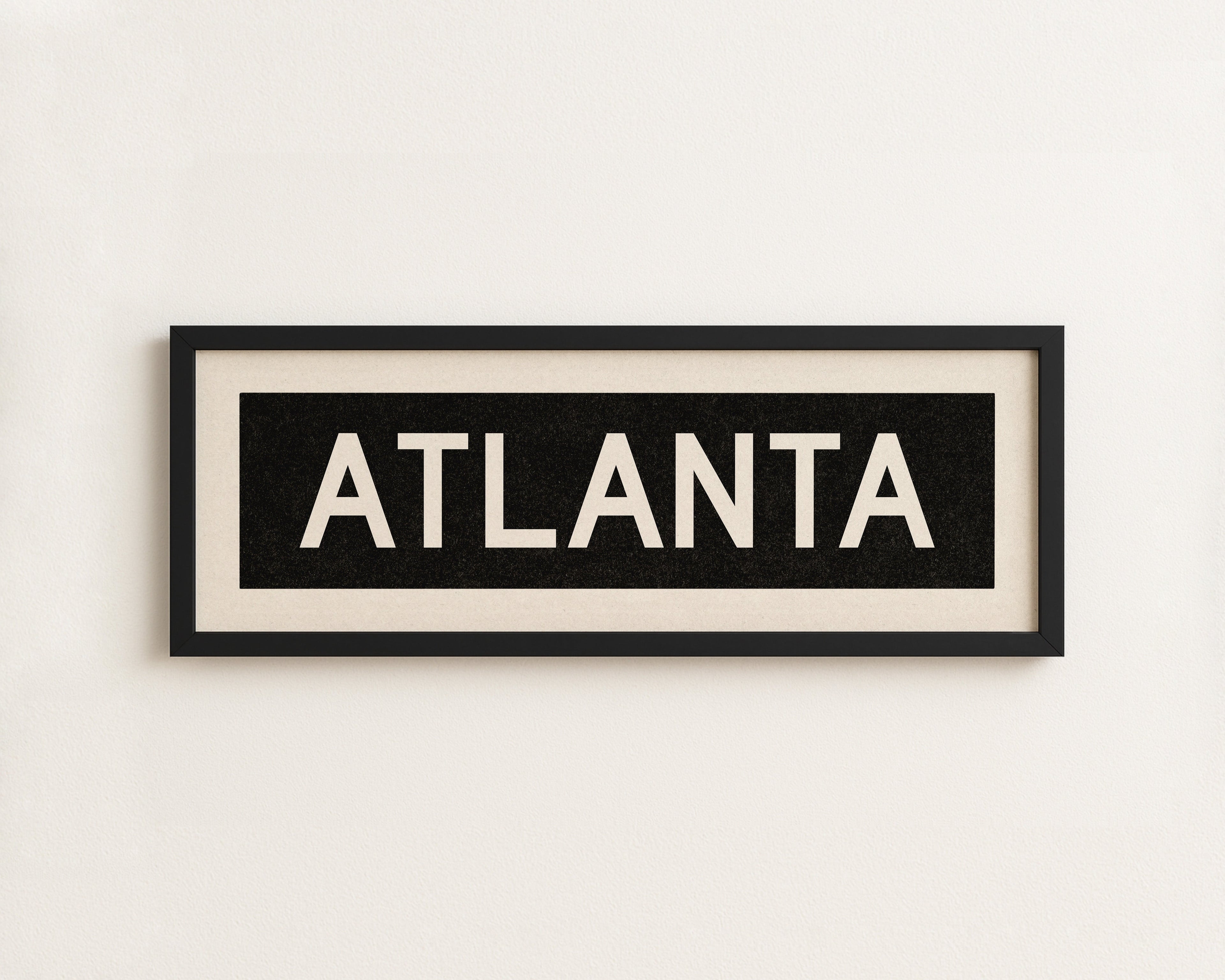 Framed Atlanta Georgia Bus Scroll