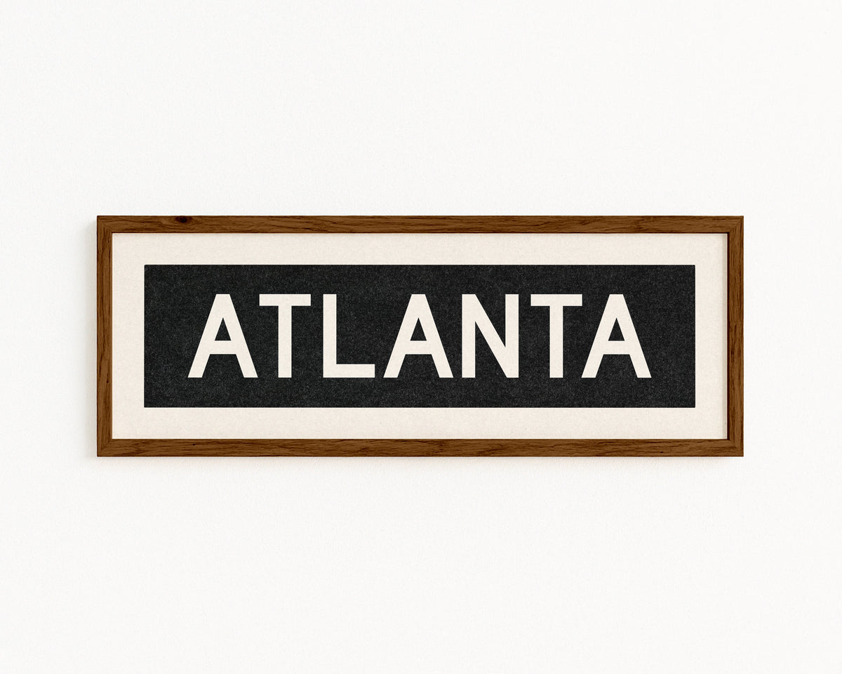 Framed Atlanta Georgia Bus Scroll