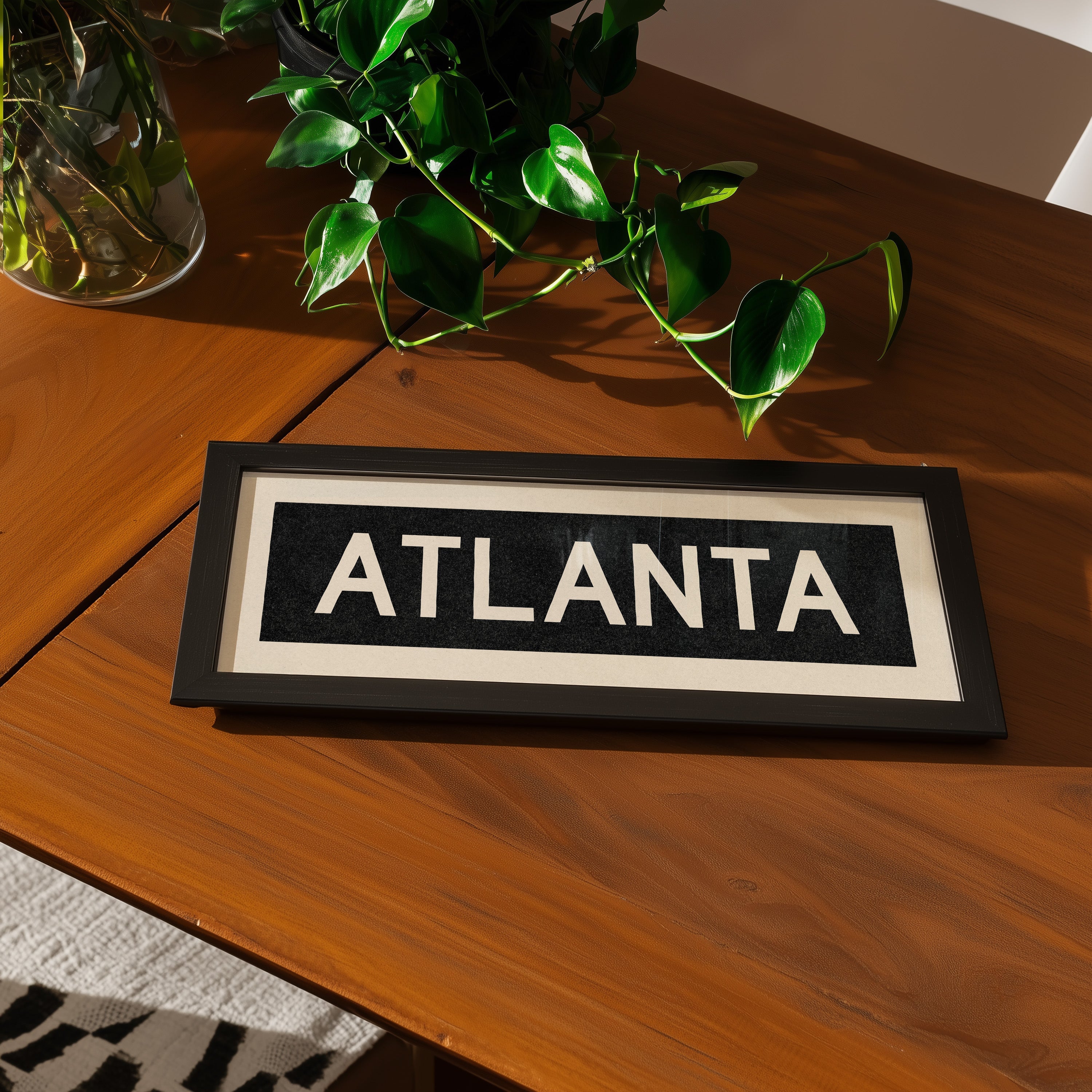 Framed Atlanta Georgia Bus Scroll