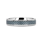 AUGUSTUS Blue Carbon Fiber Inlay Tungsten Carbide Band - 4mm - 10mm