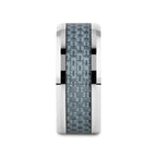 AUGUSTUS Blue Carbon Fiber Inlay Tungsten Carbide Band - 4mm - 10mm