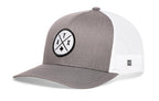 Austin Trucker Hat  |  White Patch ATX X Snapback