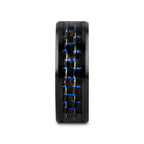 AVITUS Black Beveled Ceramic Ring with Blue & Black Carbon Fiber Inlay - 4mm - 10mm