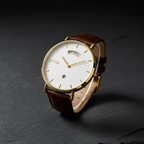 Arvo Awristacrat Watch - Gold - Brown Alligator