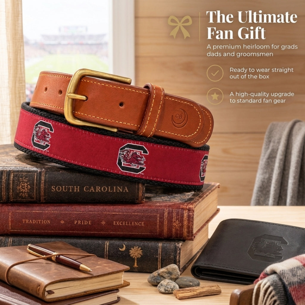 University of South Carolina (USC) Gamecocks All-Occasion Logo Canvas Belt