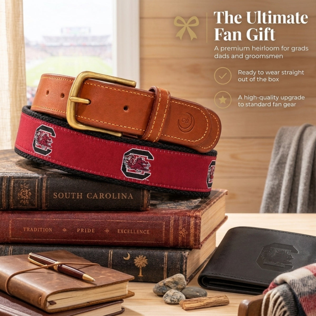 University of South Carolina (USC) Gamecocks All-Occasion Logo Canvas Belt