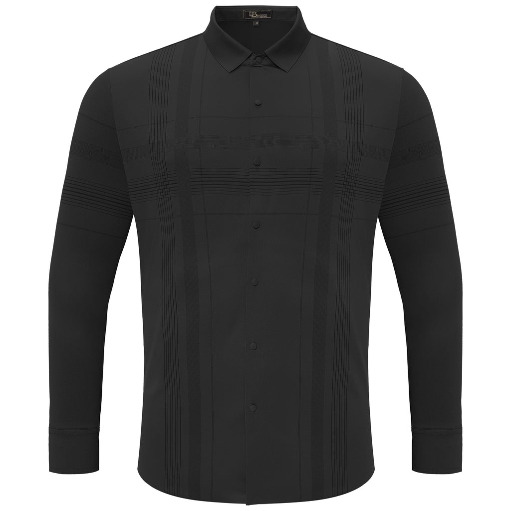 Noble Knight Plaid Button-Up BLACK