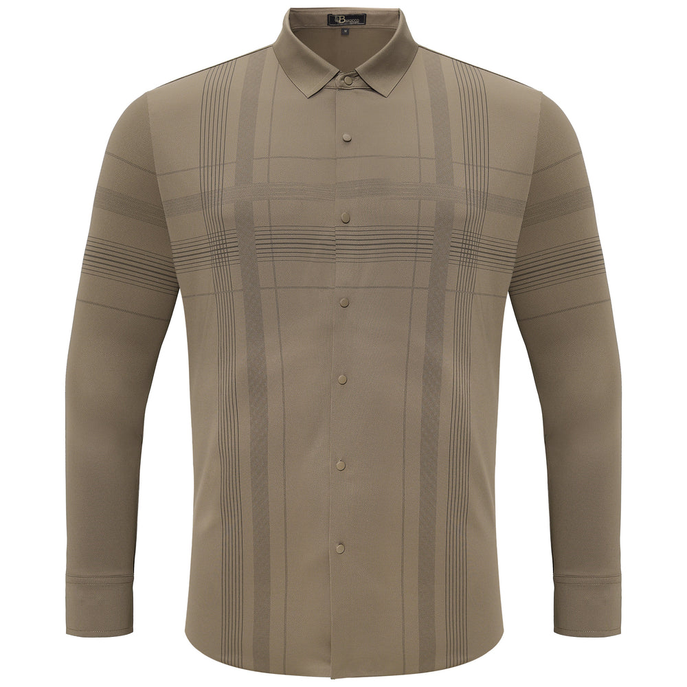 Noble Knight Plaid Button-Up KHAKI