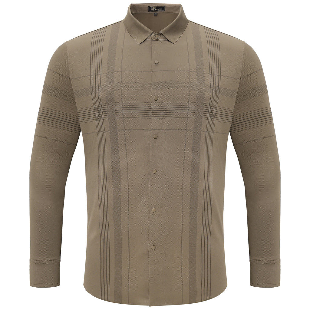 Noble Knight Plaid Button-Up KHAKI