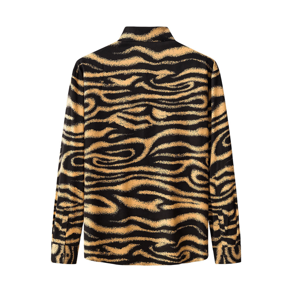 Golden Mirage Stitchless LS Shirt BLACK/BROWN