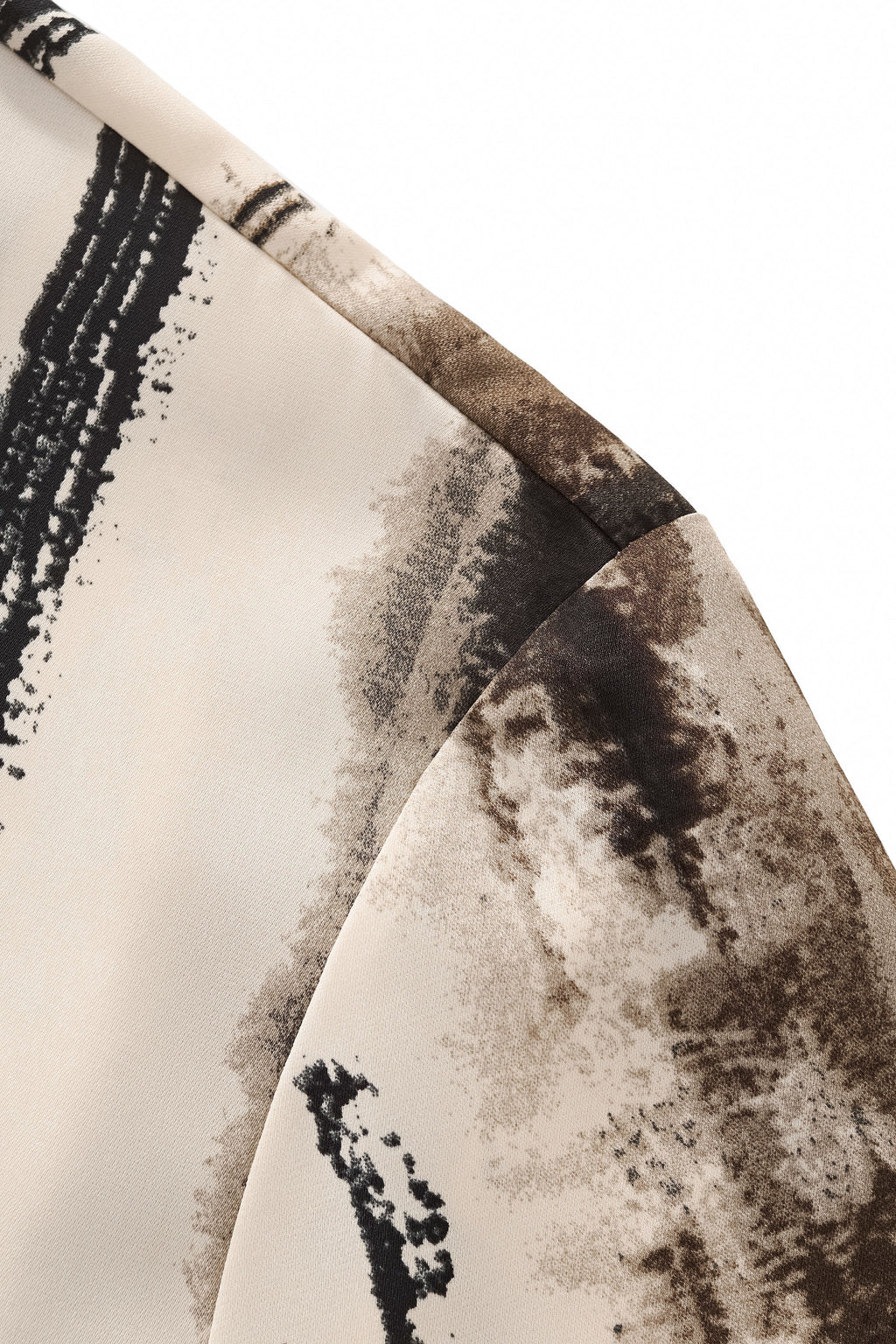 Echelon Brushstroke Stitchless LS Shirt CREAM