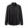 SIGNATURE SATIN STITCHLESS LS Shirt BLACK