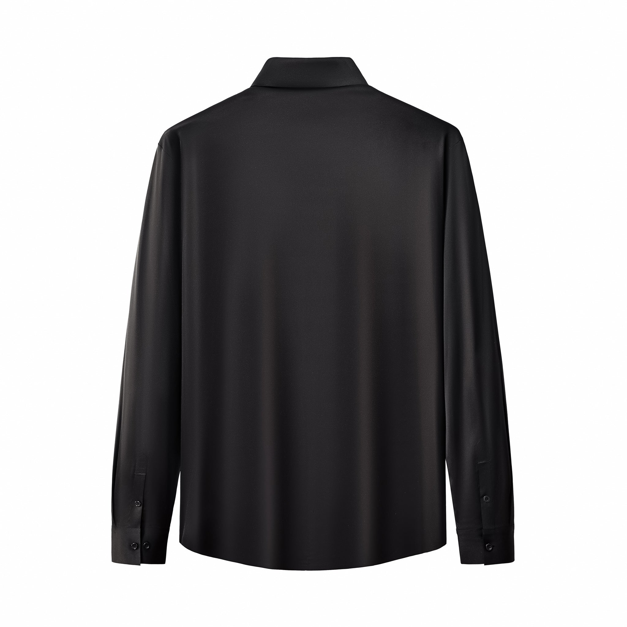 SIGNATURE SATIN STITCHLESS LS Shirt BLACK