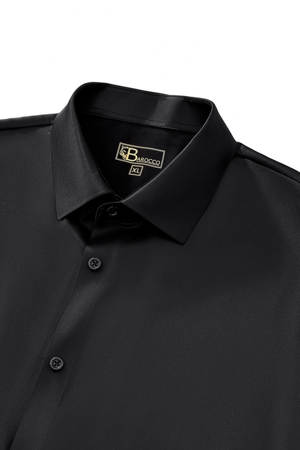 SIGNATURE SATIN STITCHLESS LS Shirt BLACK