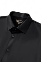SIGNATURE SATIN STITCHLESS LS Shirt BLACK
