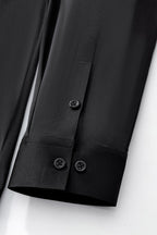 SIGNATURE SATIN STITCHLESS LS Shirt BLACK