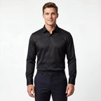 SIGNATURE SATIN STITCHLESS LS Shirt BLACK