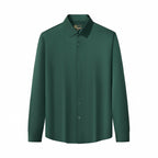SIGNATURE SATIN STITCHLESS LS Shirt FOREST GREEN