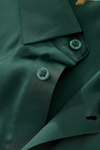 SIGNATURE SATIN STITCHLESS LS Shirt FOREST GREEN