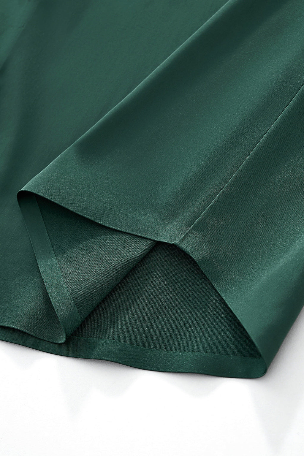 SIGNATURE SATIN STITCHLESS LS Shirt FOREST GREEN