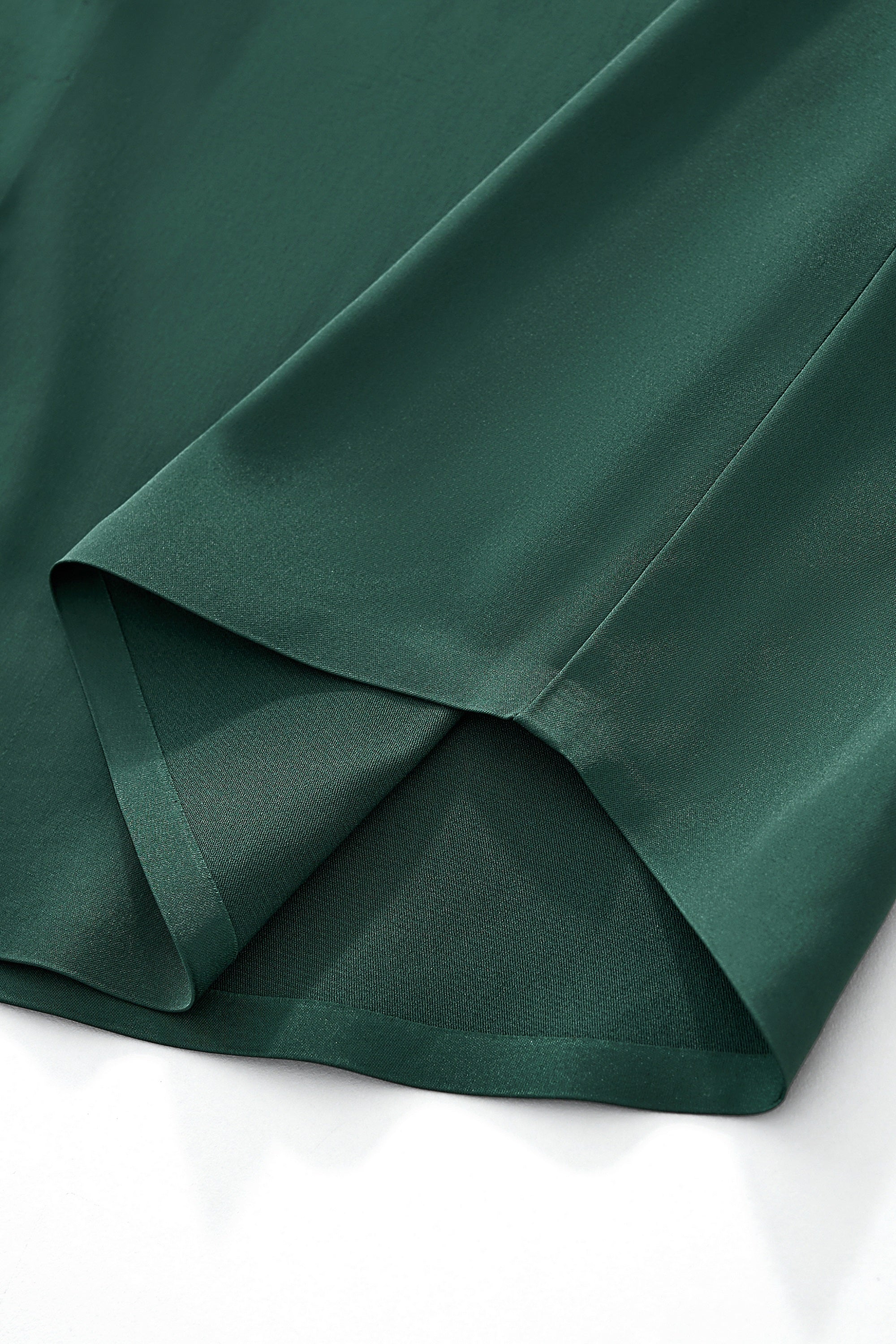 SIGNATURE SATIN STITCHLESS LS Shirt FOREST GREEN