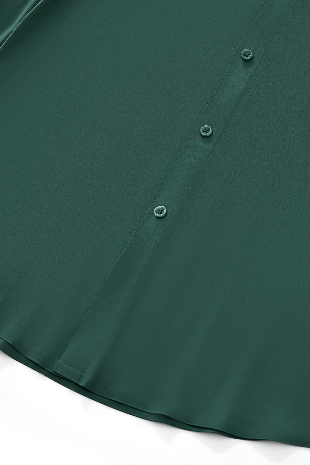 SIGNATURE SATIN STITCHLESS LS Shirt FOREST GREEN
