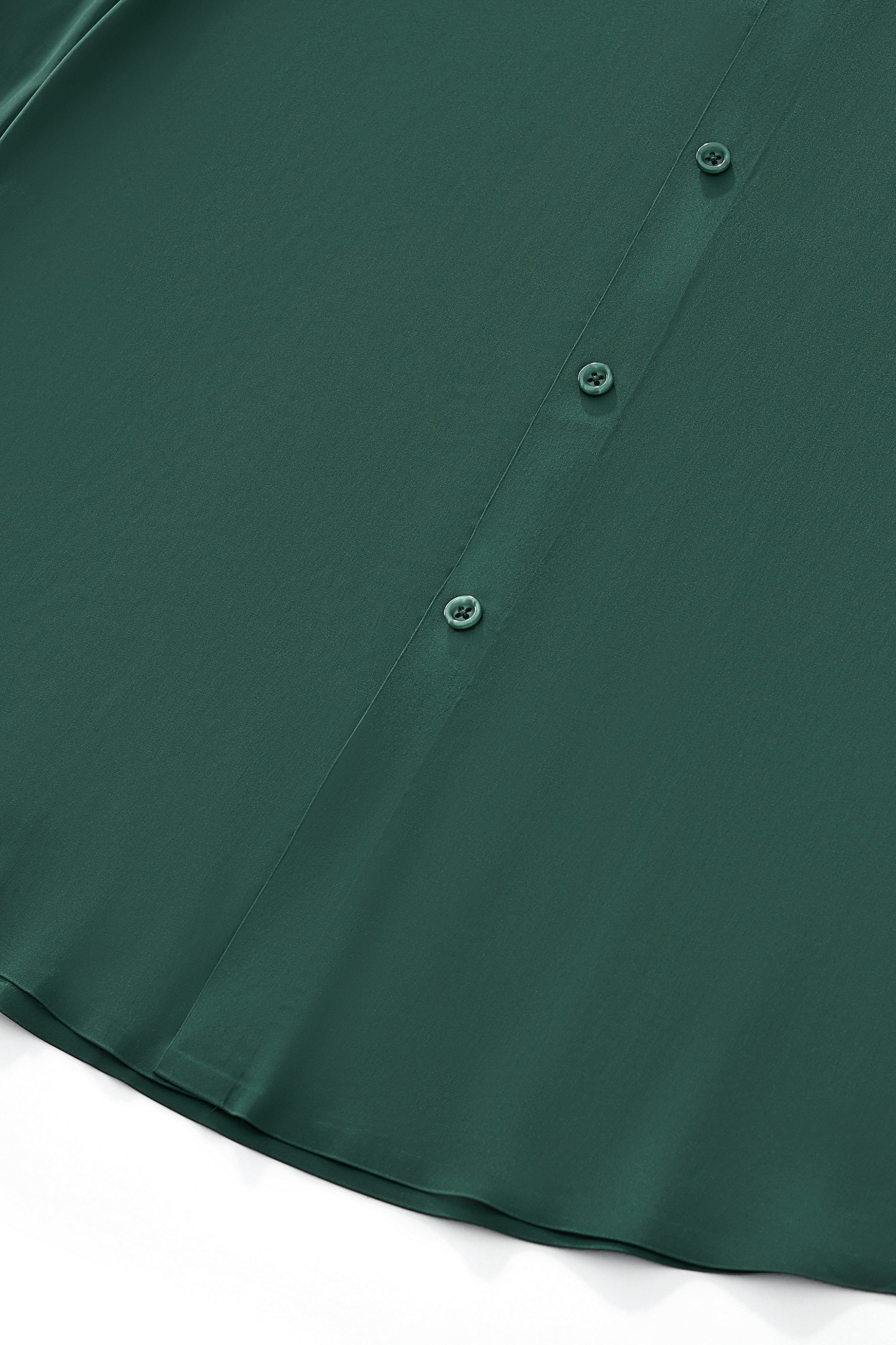 SIGNATURE SATIN STITCHLESS LS Shirt FOREST GREEN