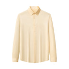 SIGNATURE SATIN STITCHLESS LS Shirt IVORY