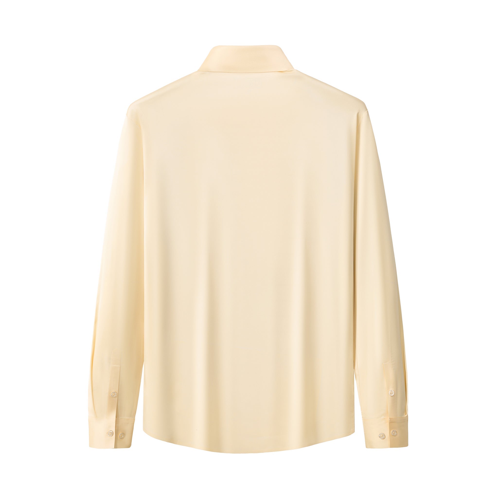 SIGNATURE SATIN STITCHLESS LS Shirt IVORY