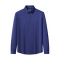 SIGNATURE SATIN STITCHLESS LS Shirt NAVY