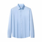 SIGNATURE SATIN STITCHLESS LS Shirt SKY BLUE