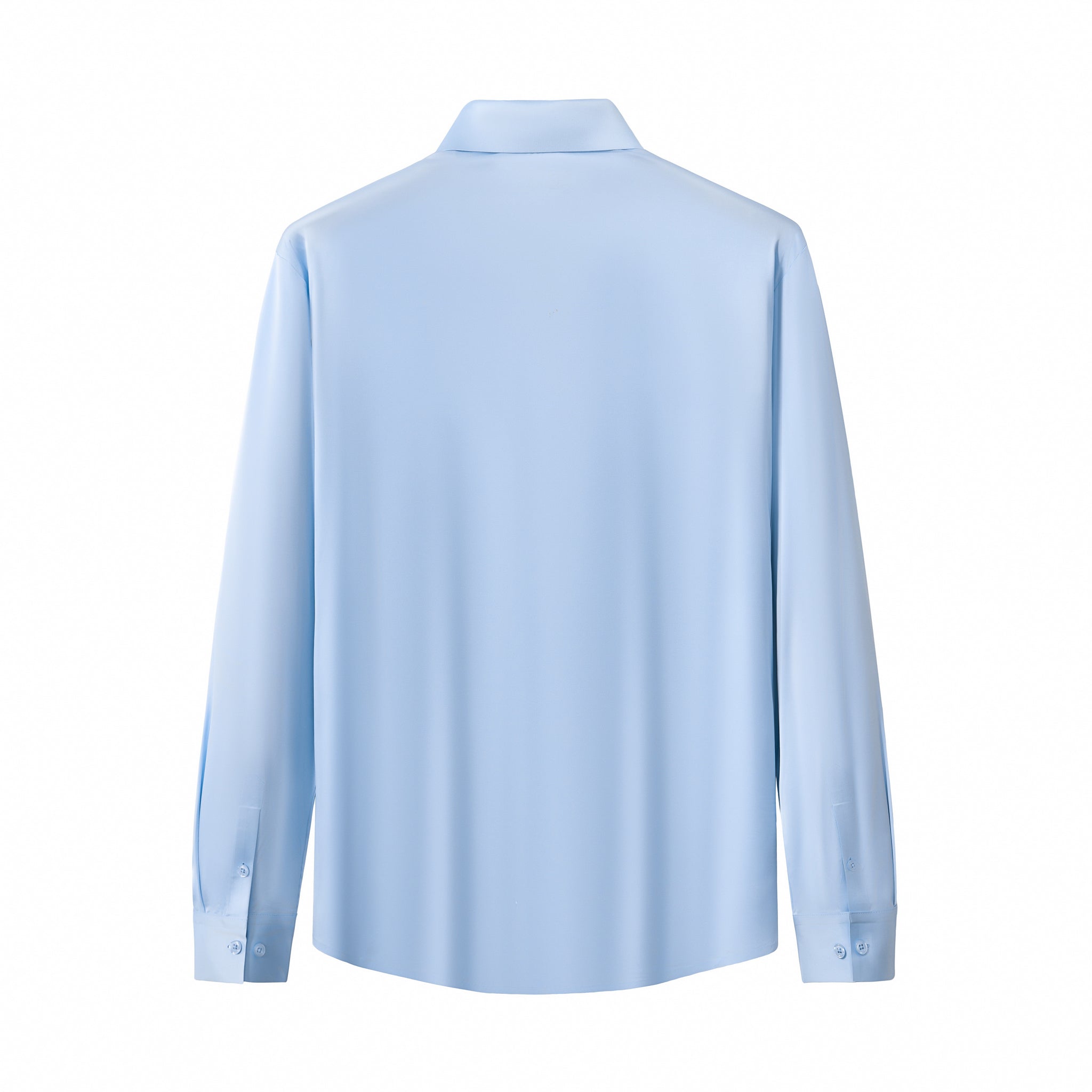 SIGNATURE SATIN STITCHLESS LS Shirt SKY BLUE