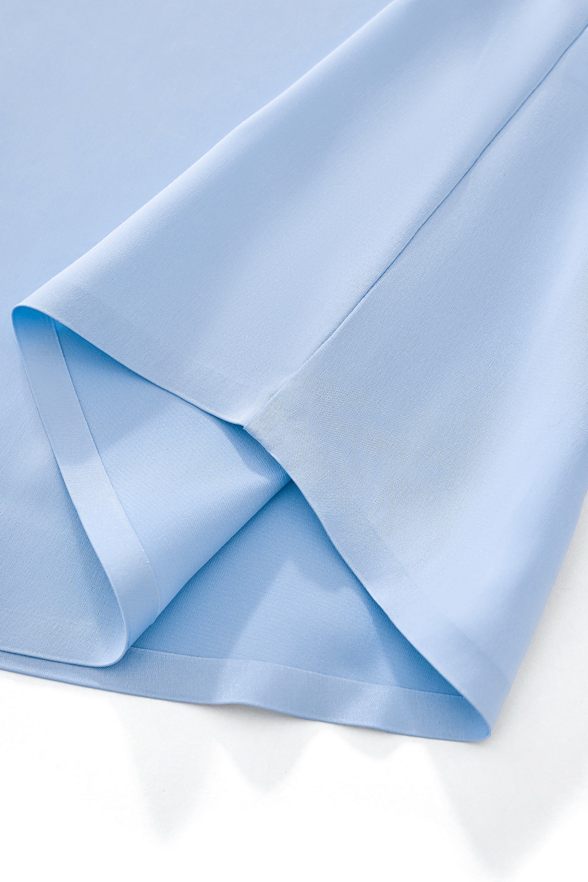 SIGNATURE SATIN STITCHLESS LS Shirt SKY BLUE