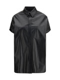 Balenciaga Tucked Sleeves Lambskin Shirt