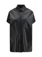 Balenciaga Tucked Sleeves Lambskin Shirt
