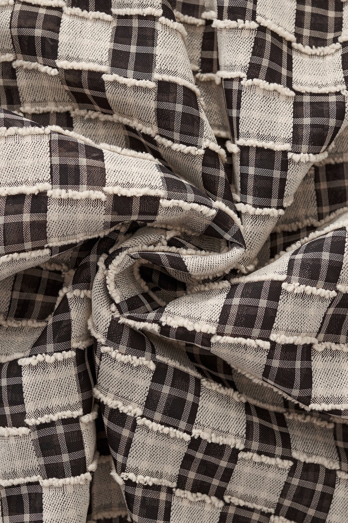 Textured Grid Shirt GREY