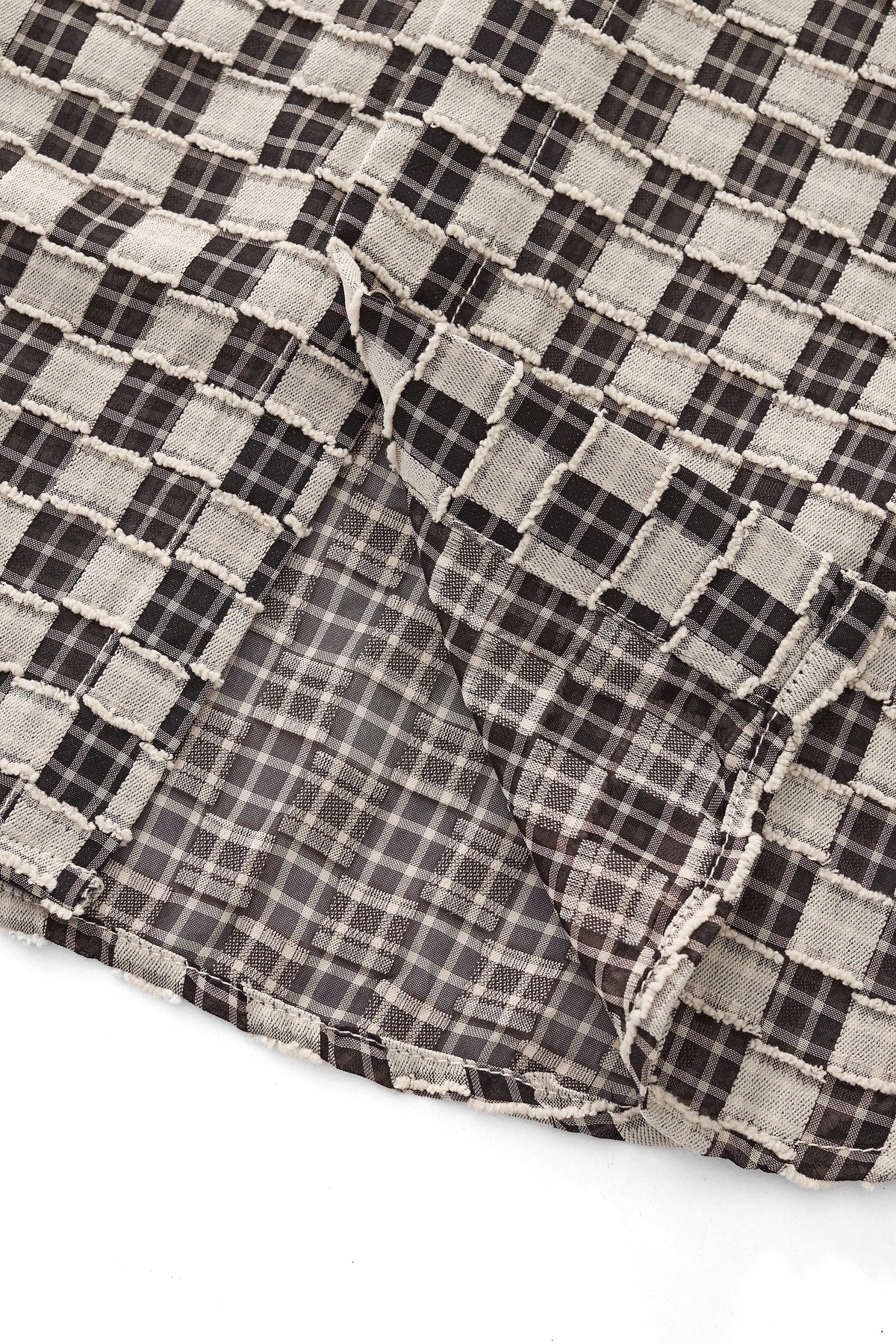 Textured Grid Shirt GREY