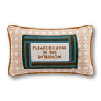 Bathroom Etiquette Needlepoint Pillow
