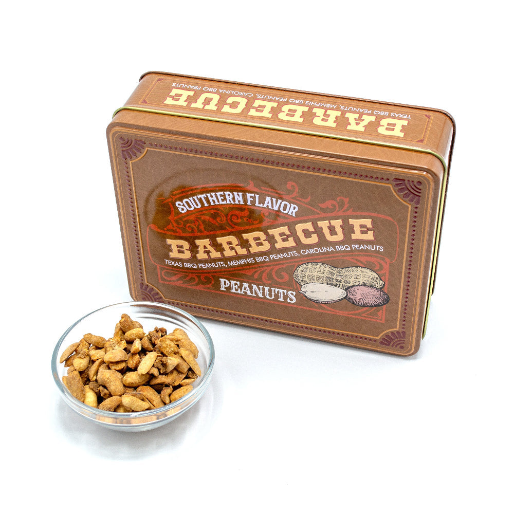 Southern BBQ Peanuts Gift Tin – 3 Gourmet Flavors