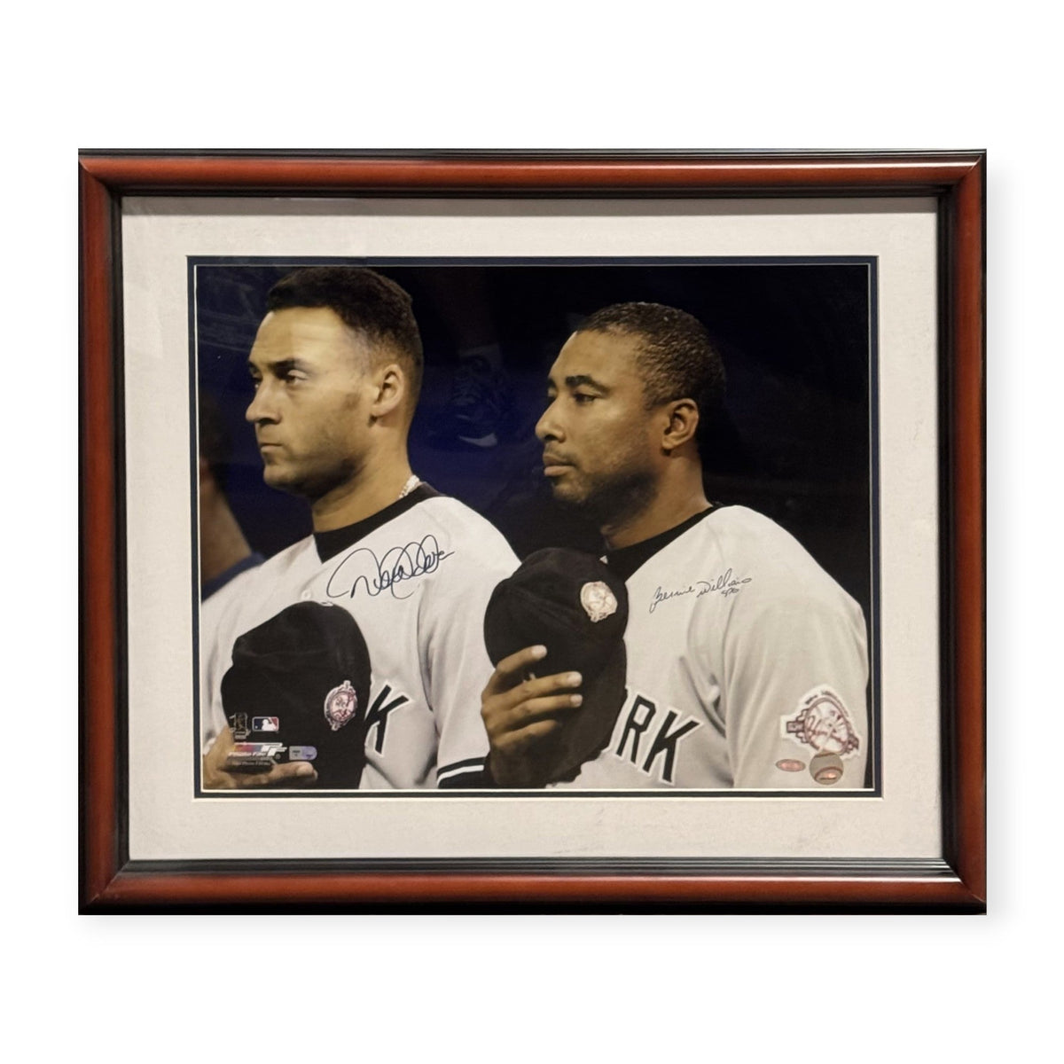 Derek Jeter & Bernie Williams New York Yankees Autographed 16x20 Photo Framed to 23x27 Steiner