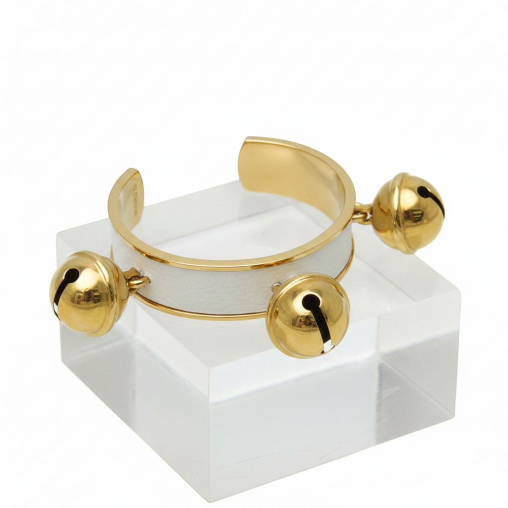 Hermès Bell · Leather & Metal Bangle