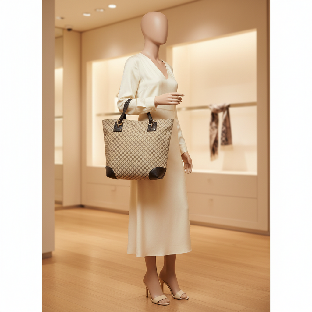 Gucci Diamante · Canvas & Leather Tote