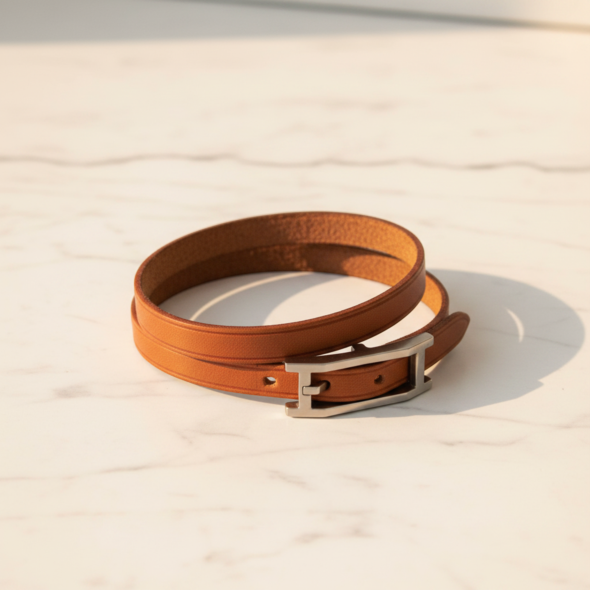 Hermès API III Choker · Leather & Metal