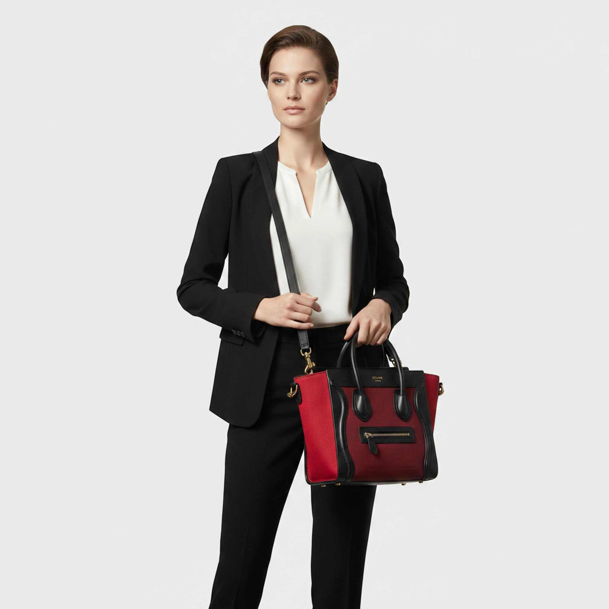 Celine Luggage Nano Shopper · Tricolor