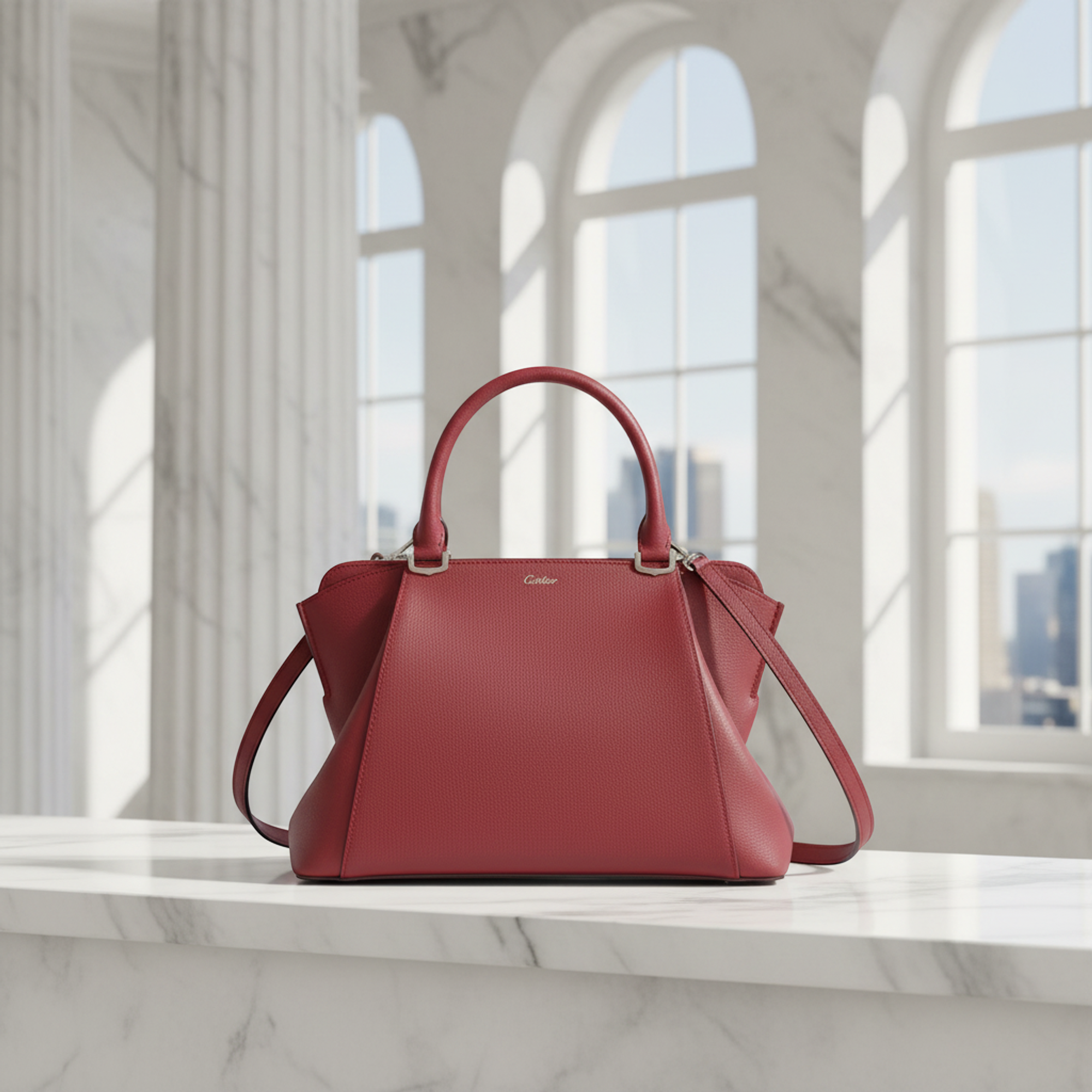 Cartier C de Cartier · Leather Shoulder Bag