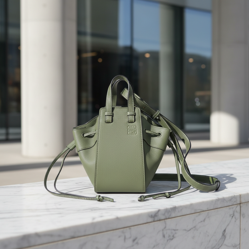 Loewe Hammock Drawstring Mini · Leather