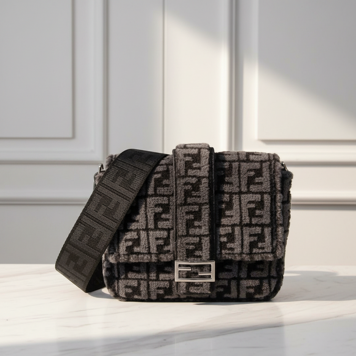 Fendi Baguette Messenger · Mouton Leather