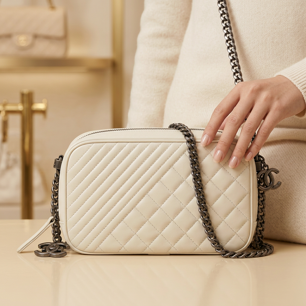 Chanel Boy Camera Bag · Lambskin