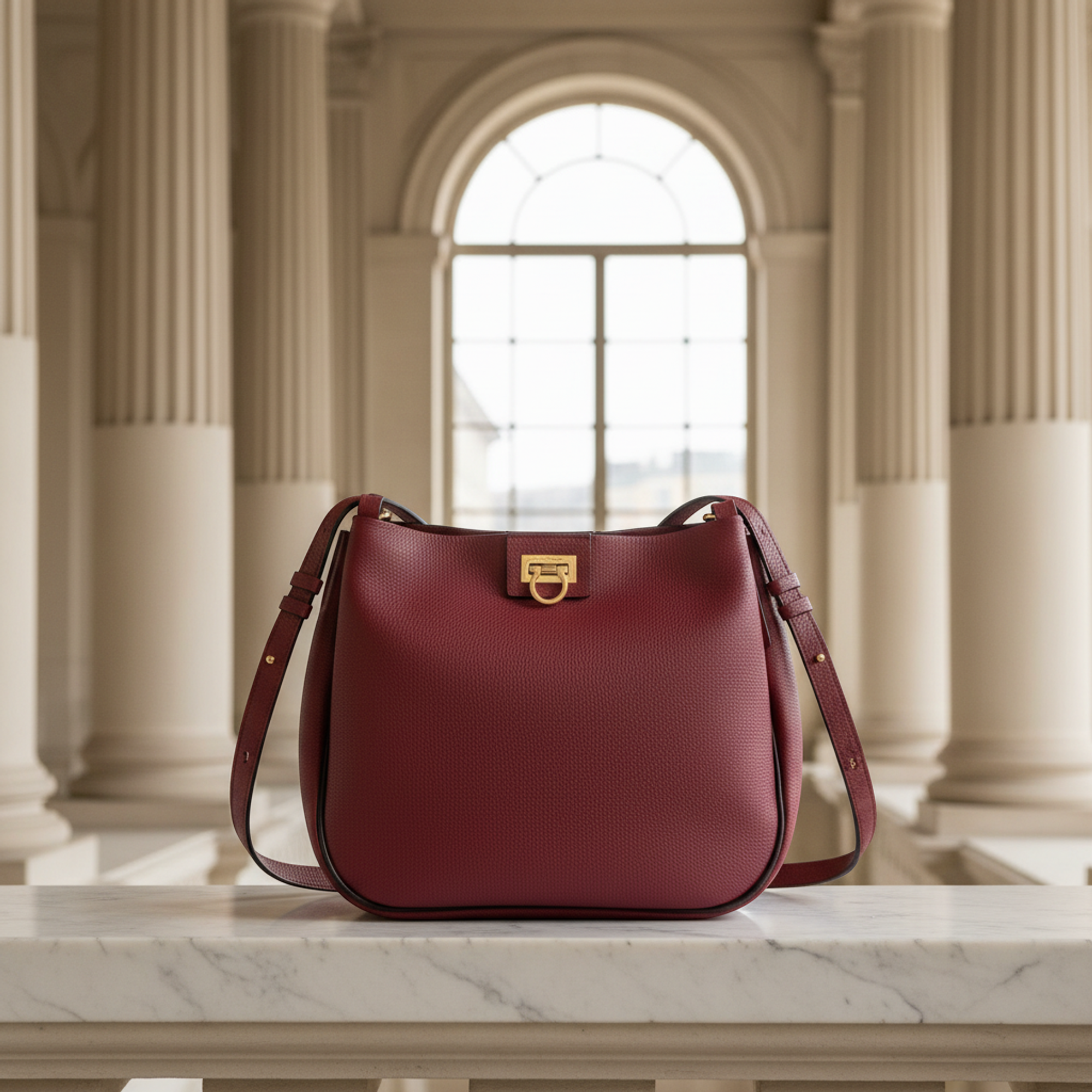 Salvatore Ferragamo Gancini · Leather