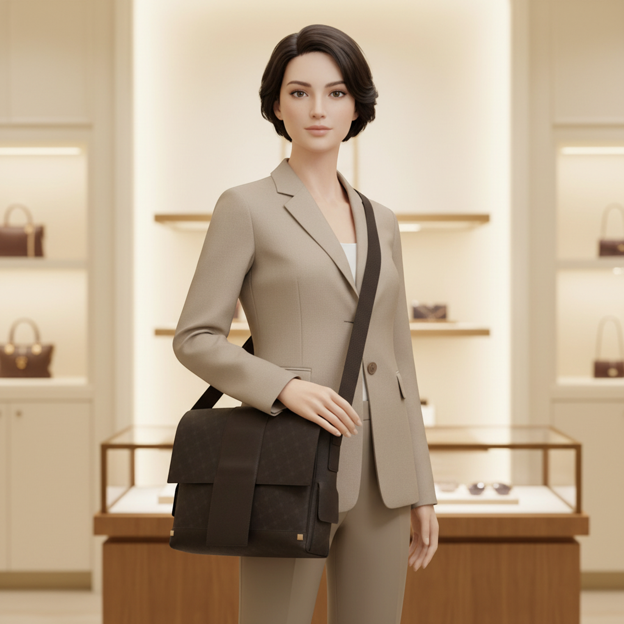 Dunhill · Leather & PVC Shoulder Bag